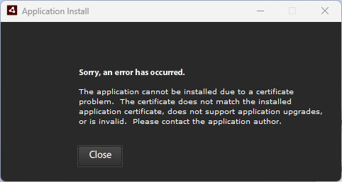 Install error